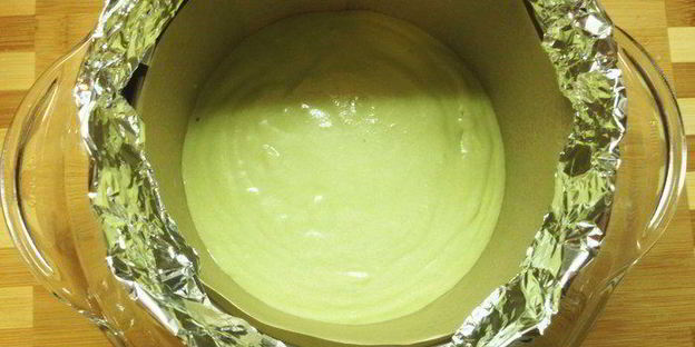 японский чизкейк с чаем матча