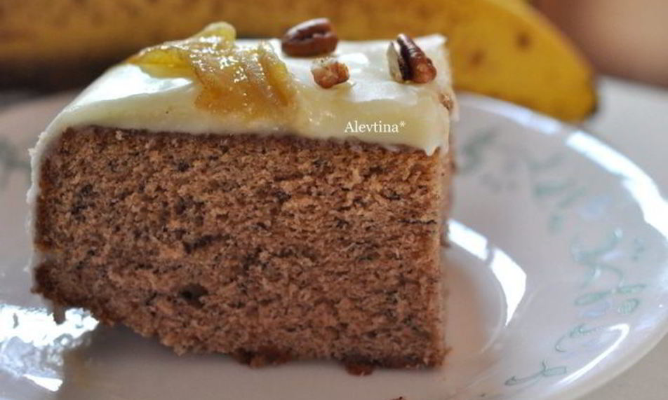 Рецепт бананового кекса с глазурью