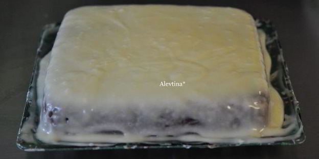 банановый кекс с глазурью