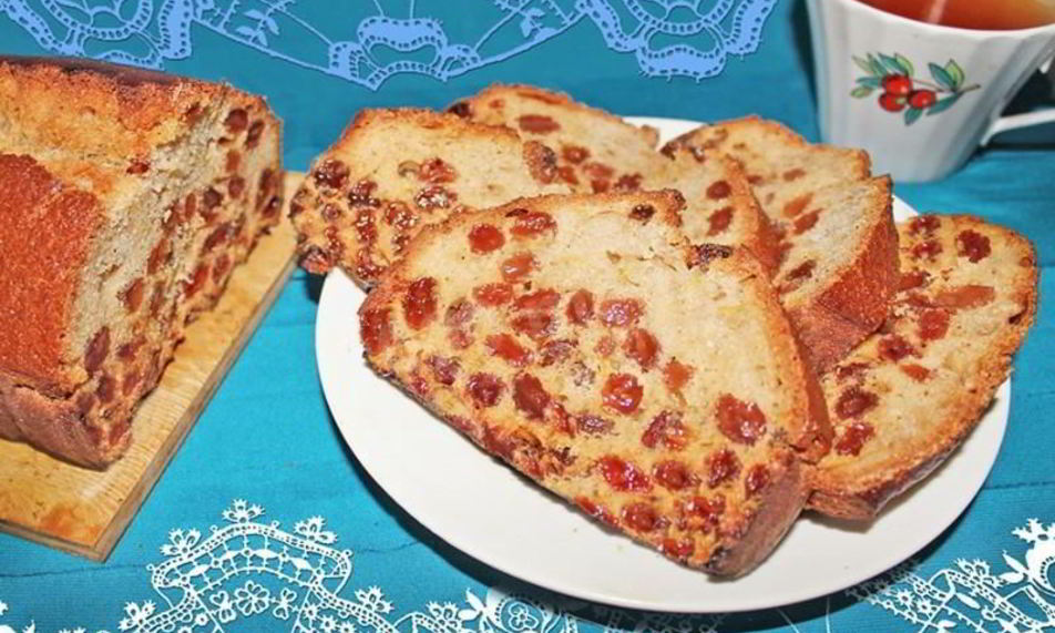 Рецепт чайного кекса с изюмом