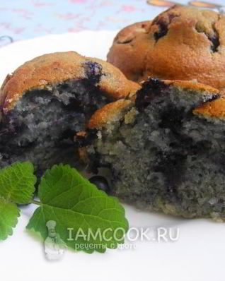 Черничные кексы в хлебопечке