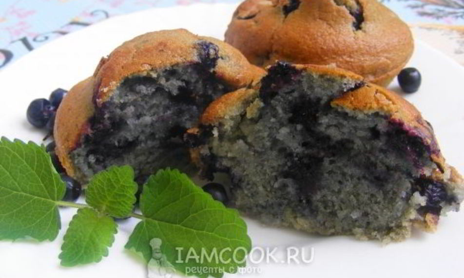 Рецепт черничных кексов в хлебопечке