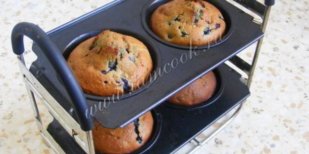 черничные кексы в хлебопечке