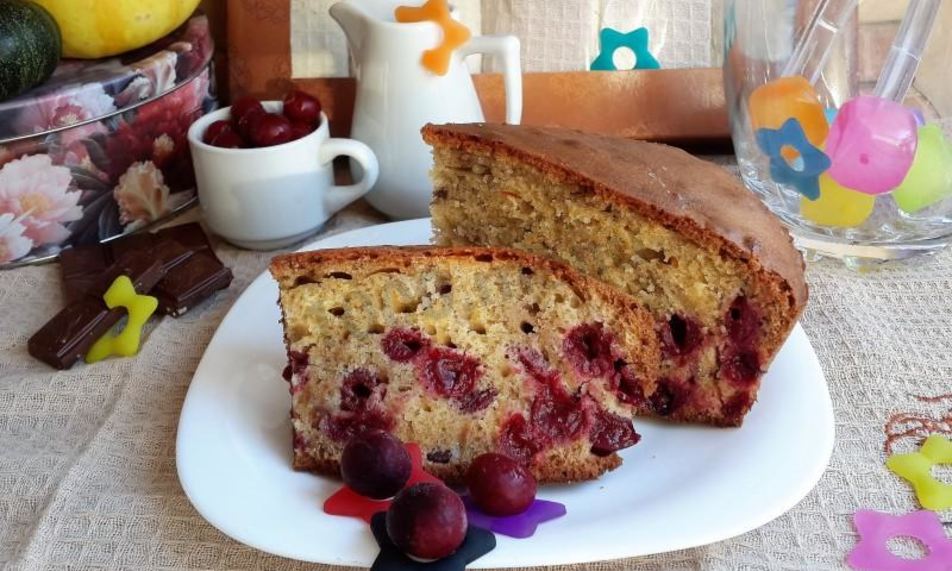Рецепт кекса с вишнями