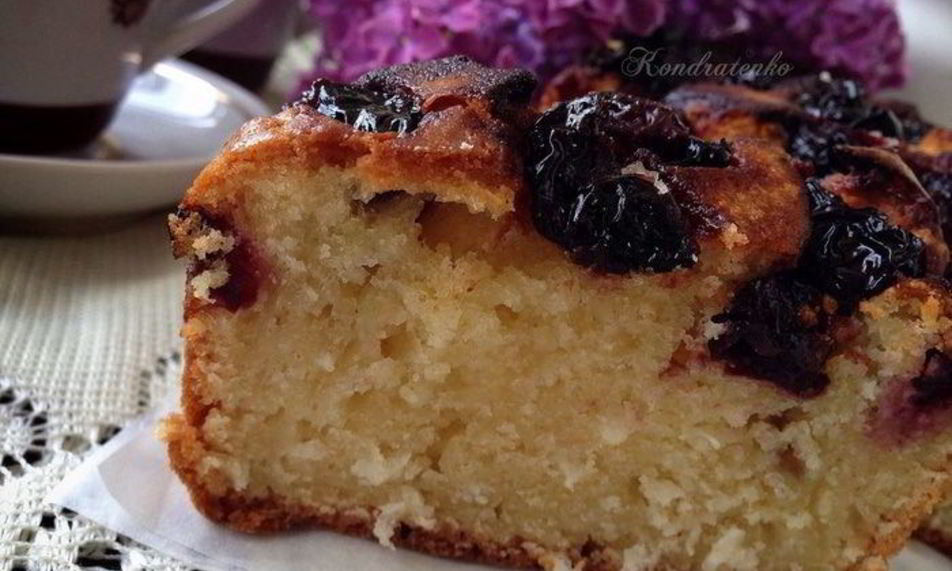 Рецепт кокосового кекса с вишней