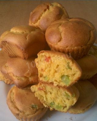 Кукурузные кексы с цукатами