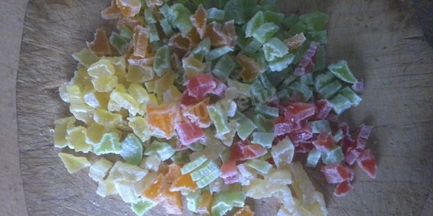 кукурузные кексы с цукатами