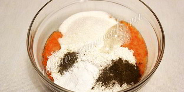 морковный кекс с грецкими орехами