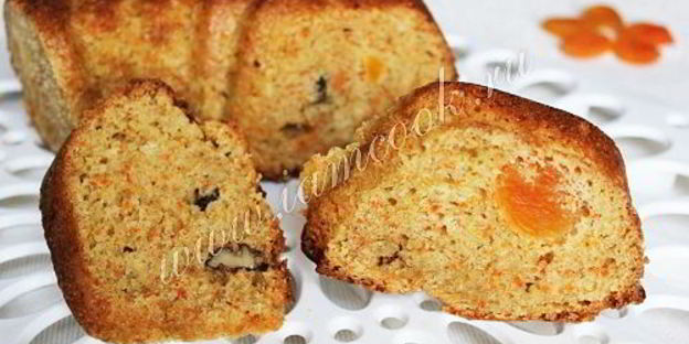 морковный кекс с грецкими орехами