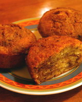 Мраморные банановые кексы