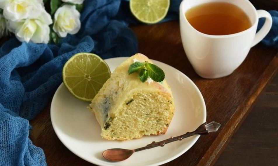 Рецепт мятного кекса в лаймовой глазури