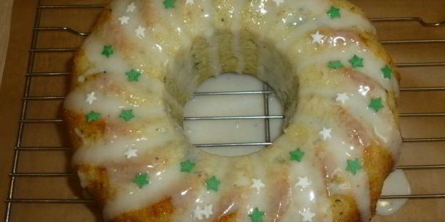 мятный кекс в лаймовой глазури