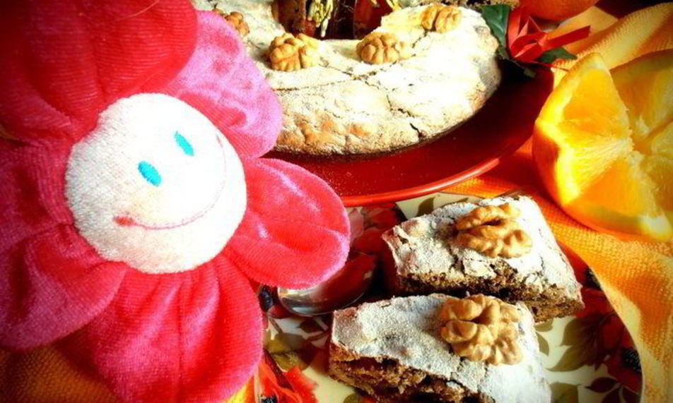 Рецепт орехова-шоколадного кекс с цукатами из сметанного яблока