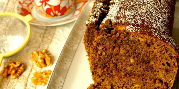 шоколадно-банановый кекс с кофе