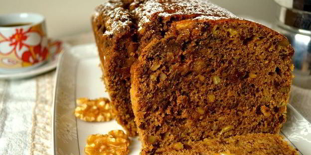 шоколадно-банановый кекс с кофе