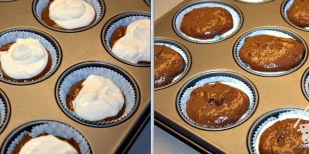 шоколадно-творожные кексы