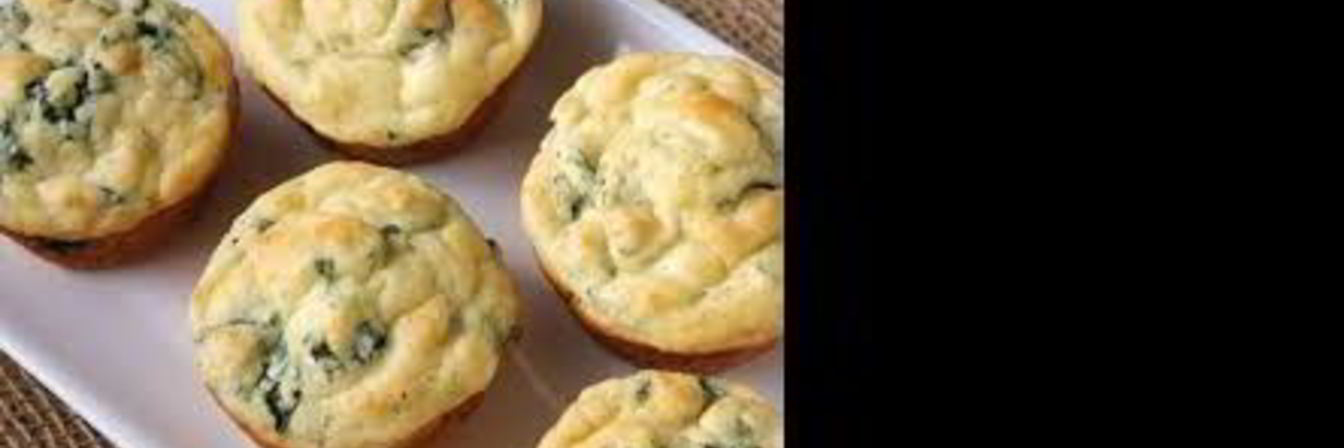 Сырные кексы с зеленью