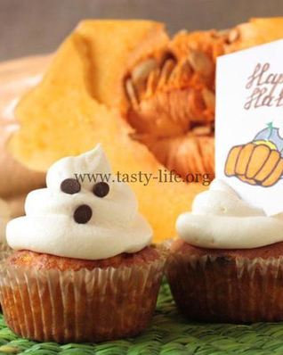 Тыквенно-апельсиновые кексы Привидения