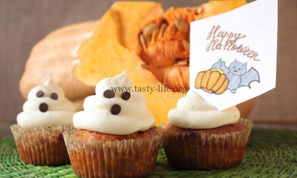 Рецепт тыквенно-апельсиновых кексы привидения