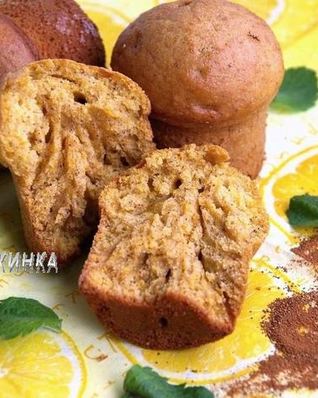 Тыквенно-коричные кексы с ароматом лимона