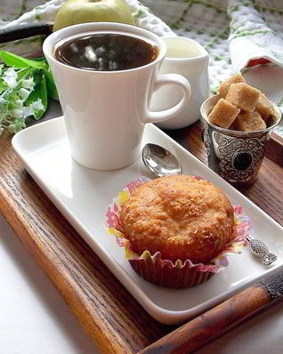 Яблочные кексы с кокосом