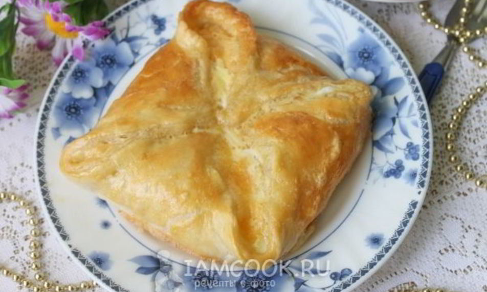 Рецепт хачапури с сыром из слоеного теста