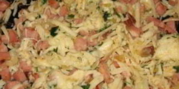 хачапури с ветчиной и сыром