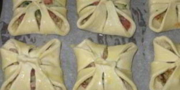 хачапури с ветчиной и сыром