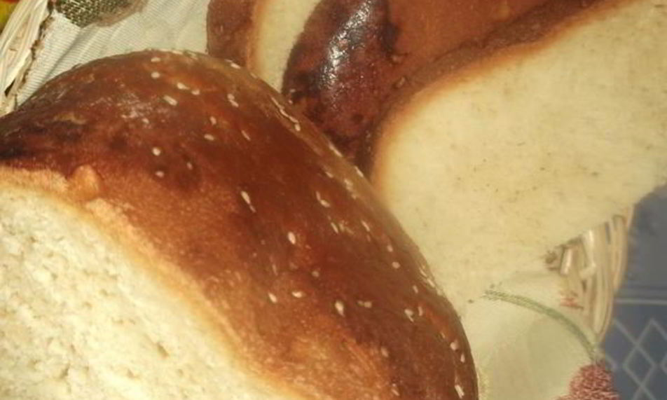 Рецепт хлеба белого на кефире с кунжутом