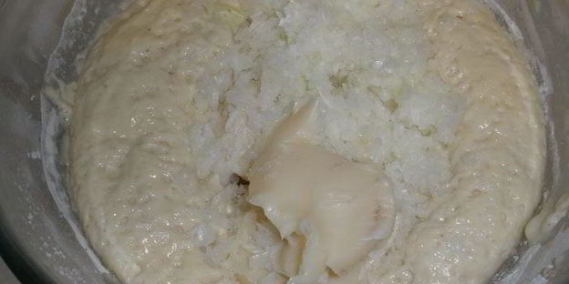 хлеб со смальцем и луком