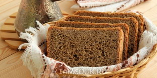 пшенично-ржаной хлеб с кофе