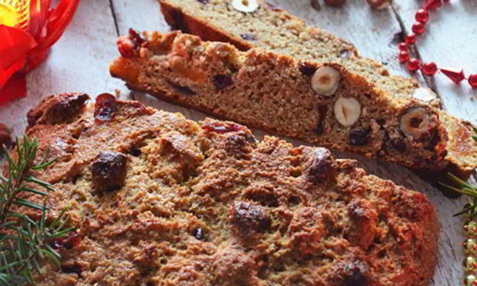 Рецепт рождественского хлеба с клюквой и орехами