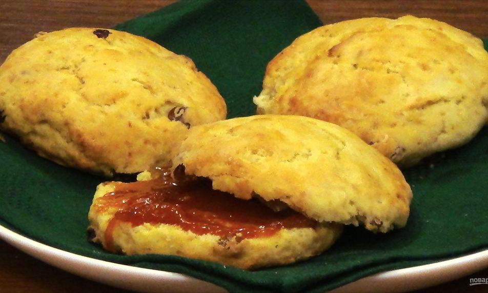 Рецепт сконов с апельсиновой цедрой и изюмом