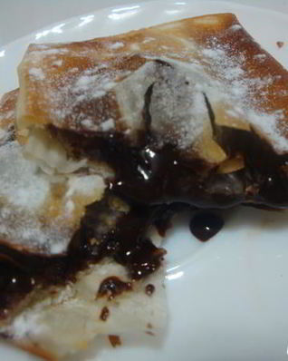 Хрустящие конвертики с шоколадом