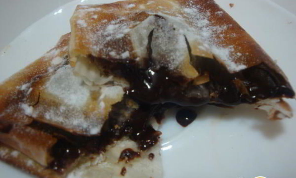 Рецепт хрустящих конвертиков с шоколадом