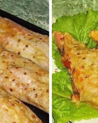 Фаршированный лаваш в духовке