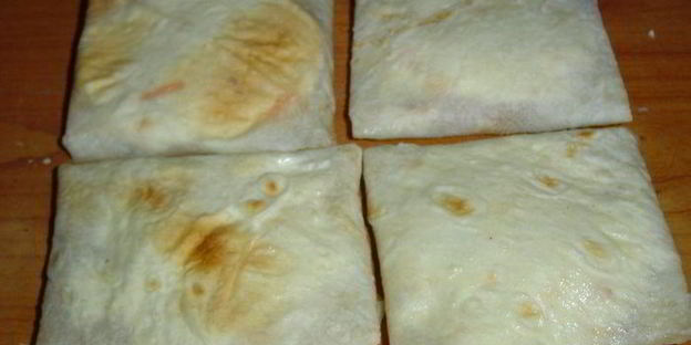 конвертики из лаваша с тыквенно-творожной начинкой