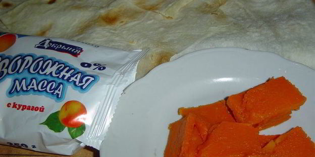 конвертики из лаваша с тыквенно-творожной начинкой