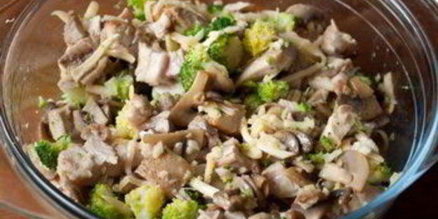 курица с брокколи в лаваше