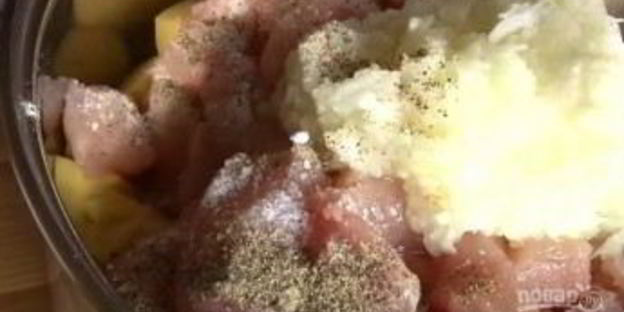 курица с картофелем в лаваше