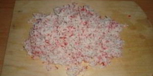 лаваш с крабовыми палочками и сыром