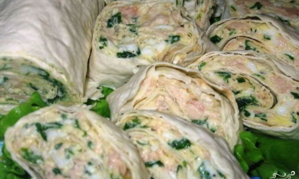 Рецепт лаваша с печенью трески