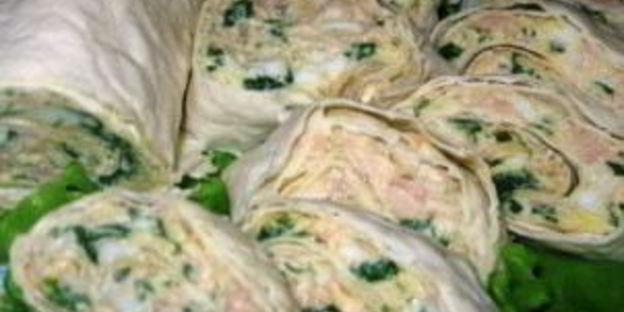 лаваш с печенью трески