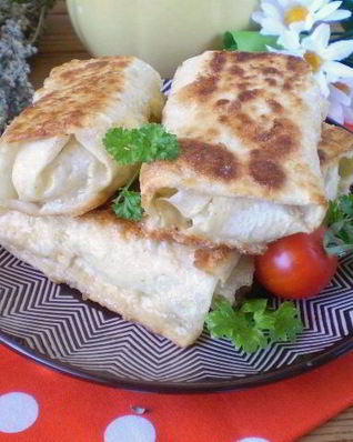 Лаваш с рисом и яйцом