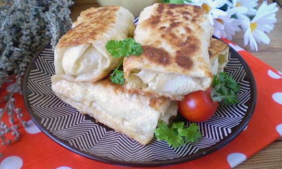 Рецепт лаваша с рисом и яйцом