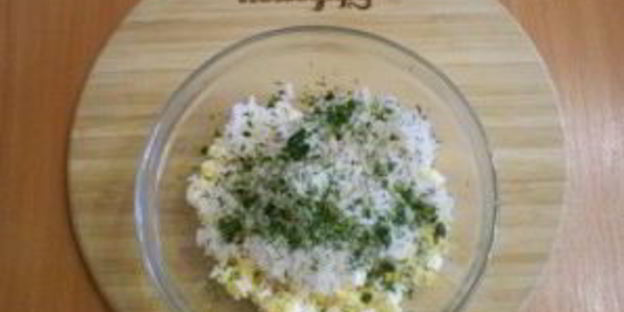 лаваш с рисом и яйцом