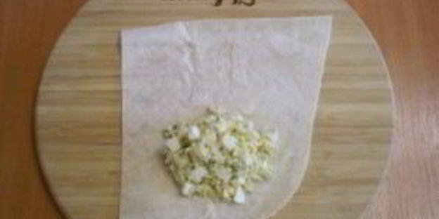 лаваш с рисом и яйцом