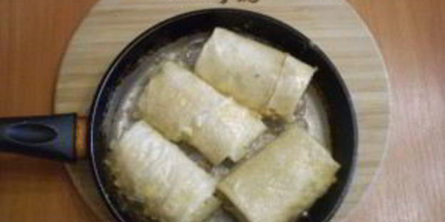 лаваш с рисом и яйцом