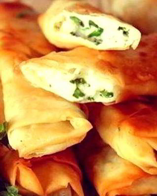 Лаваш с сыром и зеленью в духовке