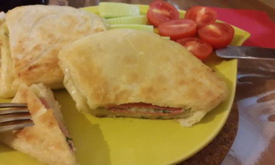 Рецепт лаваша с сыром и зеленью